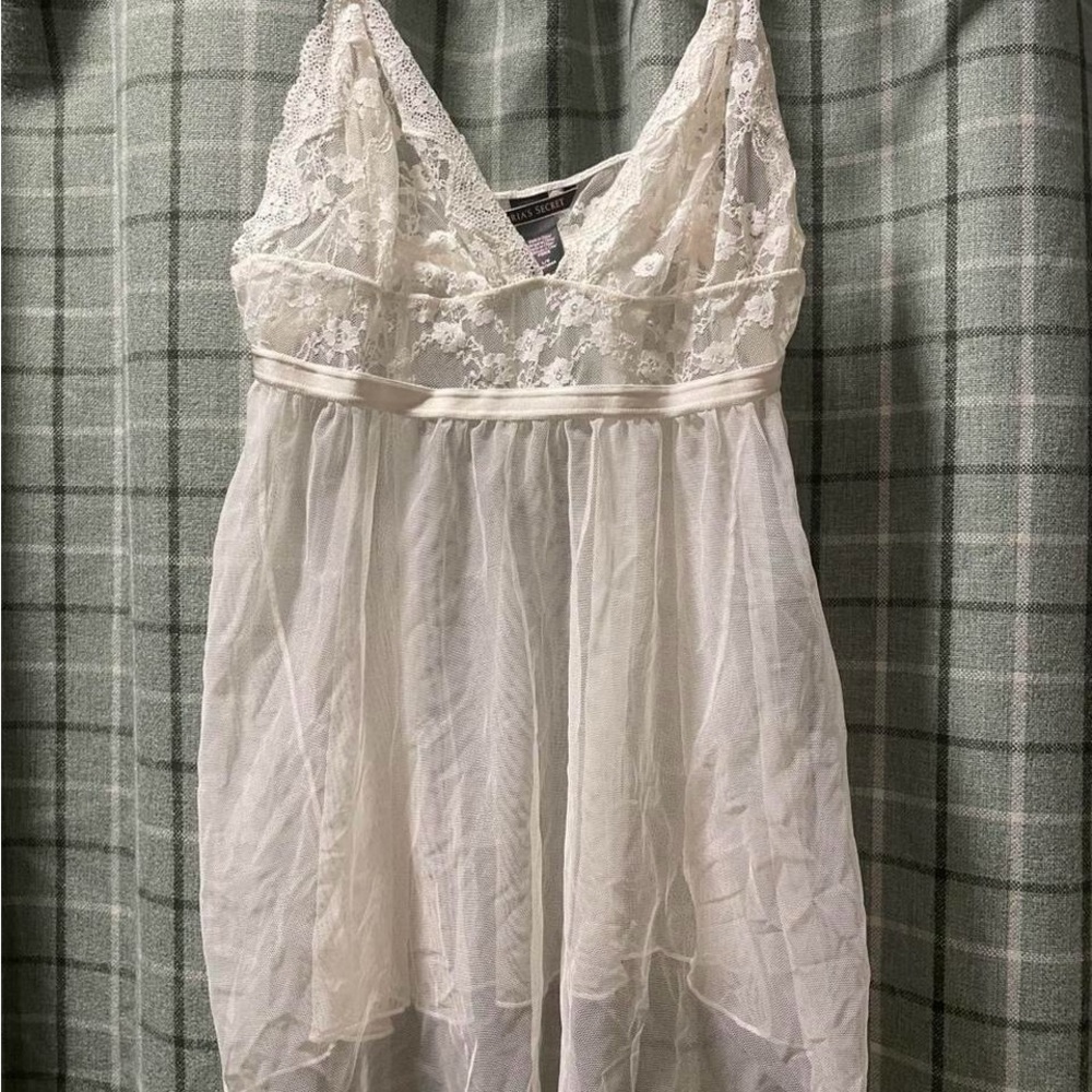 Victoria's Secret White Lace slip dress